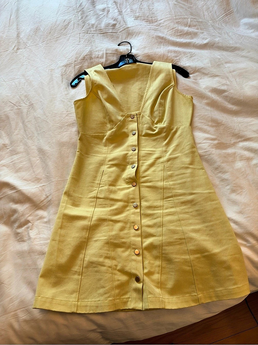 MINKPINK Izzy Panel Mini Dress in Yellow Size Small